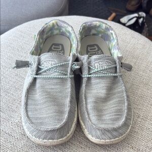 Hey Dude Gray Moccasin-Style Shoes with Casual Comfort